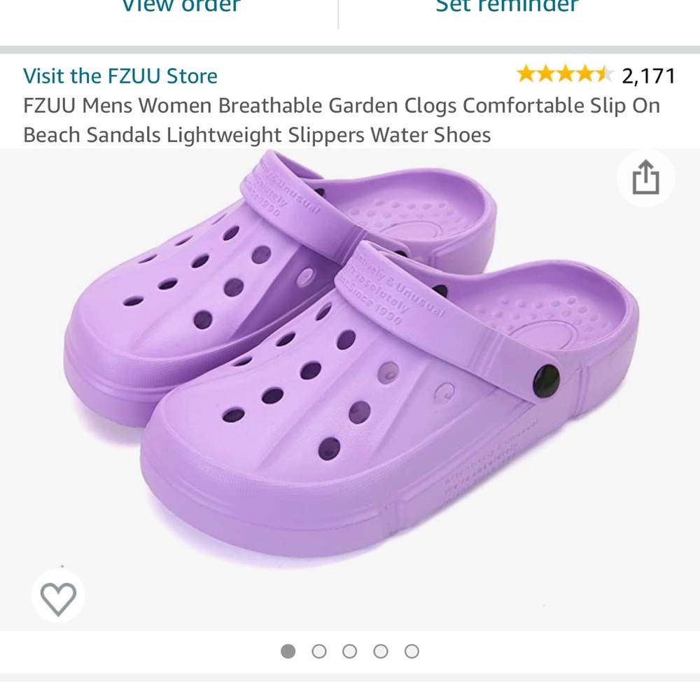 Comfortable Clog Foam Sandals - Lavender 9/9.5